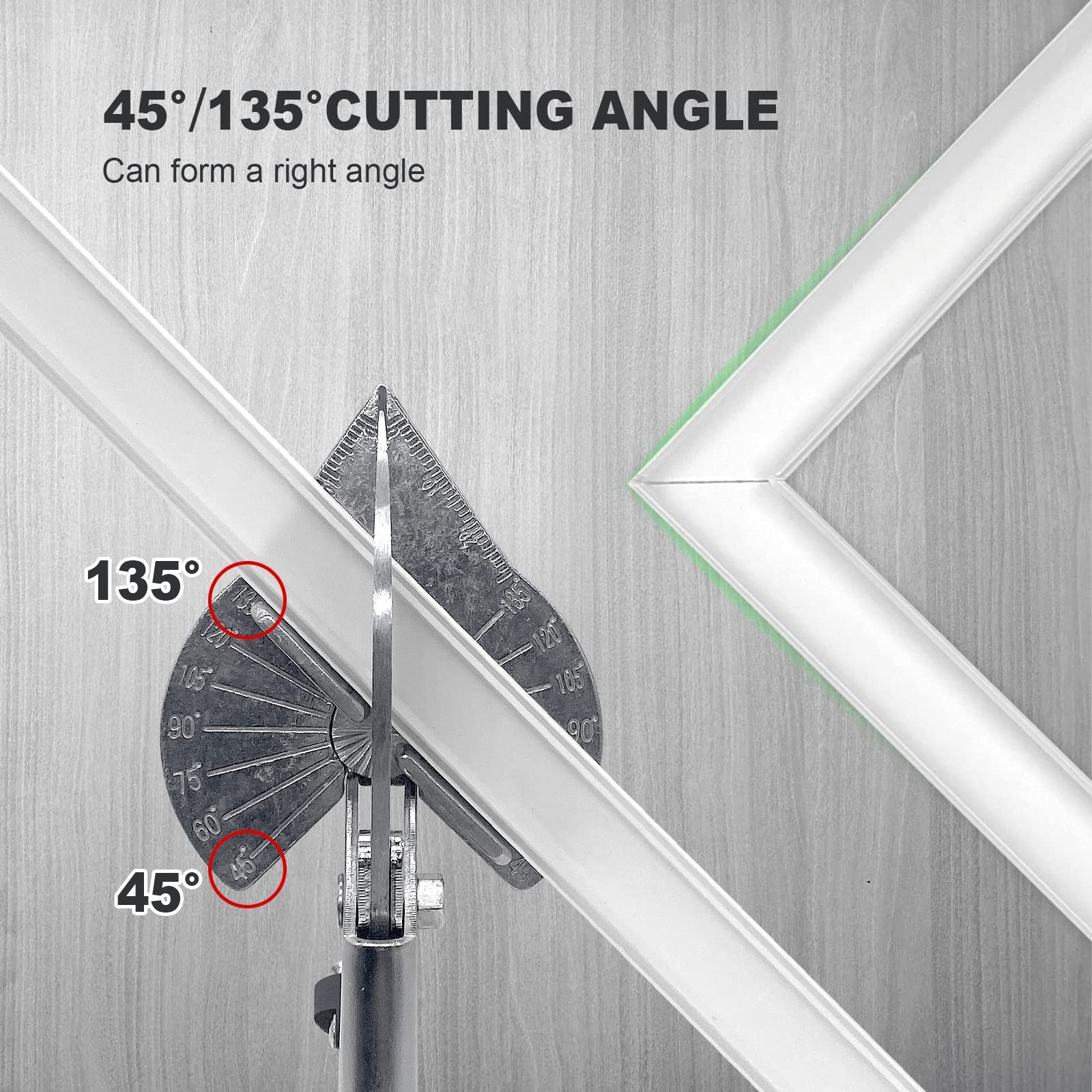 Miter Shears，Sharp Multi Angle Scissors, Adjustable From 45 ° to 135 ° Quarter