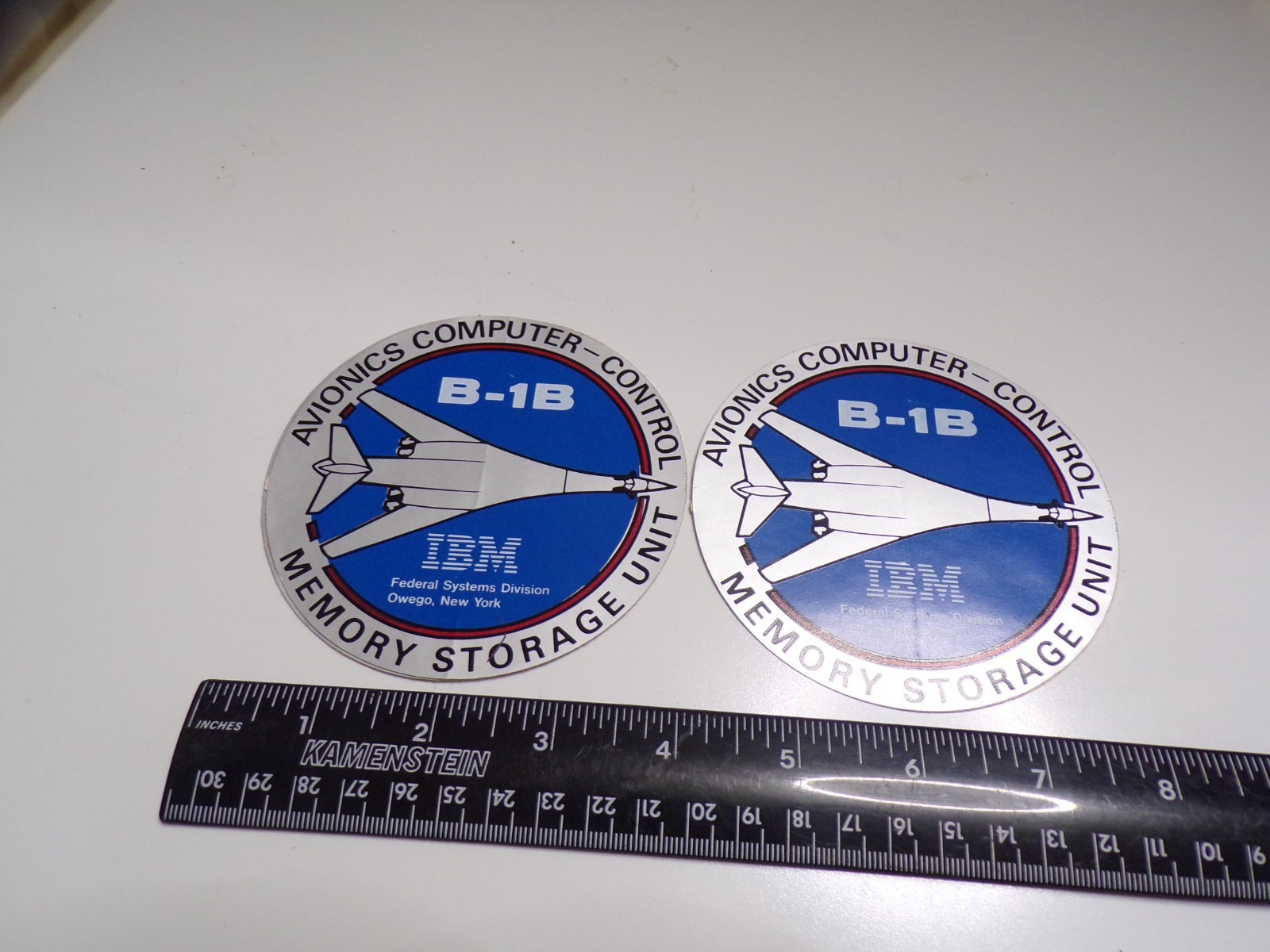 2 Stickers IBM Avionics Computer Control B-1B Memory Storage Unit