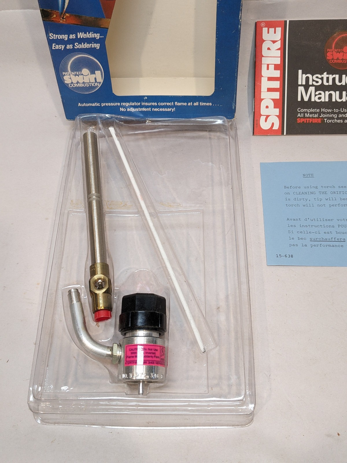 Spitfire 401-01 Self Contained Brazing Torch Automatic Propane Gas Regulator