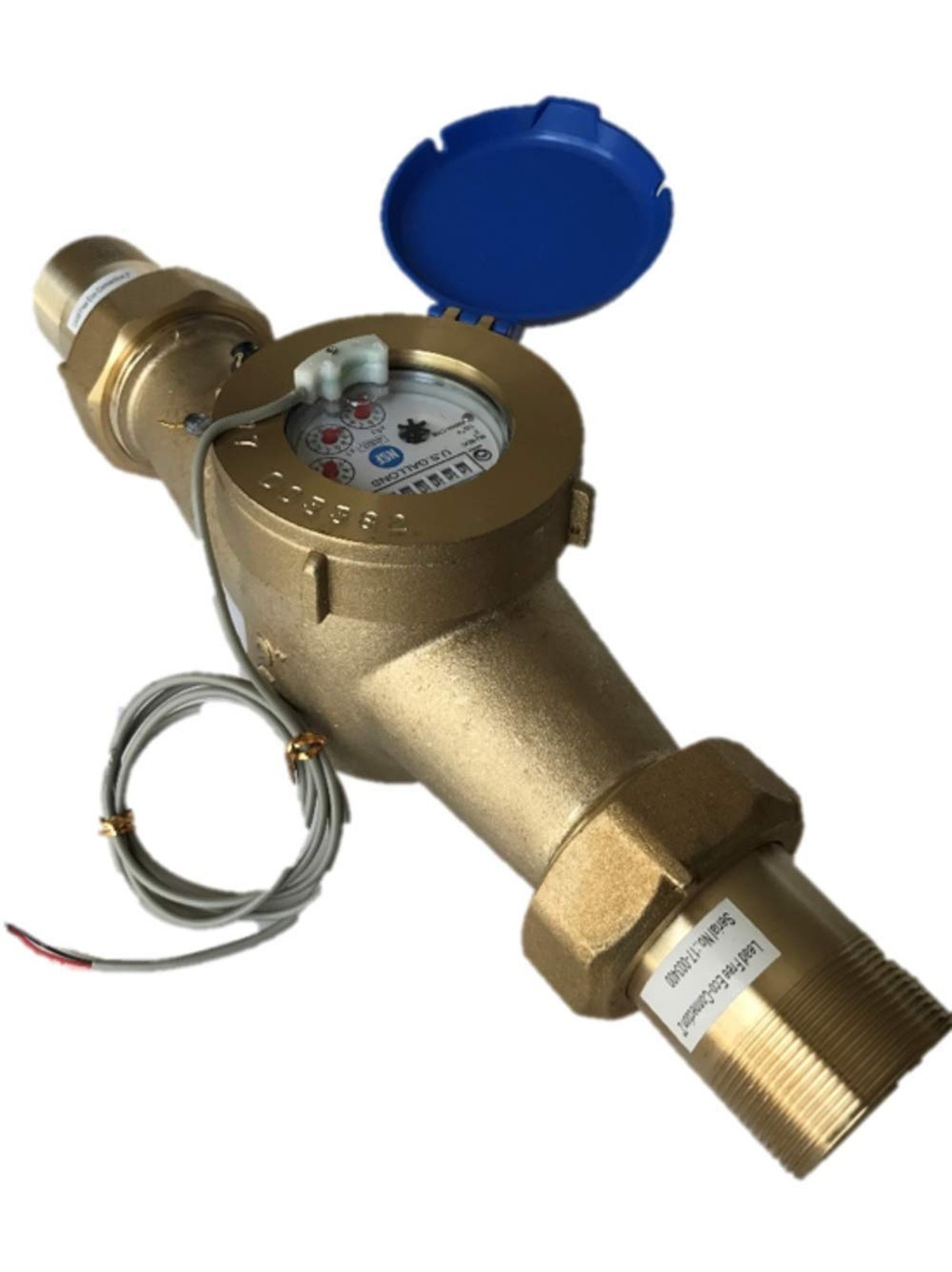 DAE MJ-200 2" NSF61 Non Lead Potable Water Meter, Pulse Output + Couplings, G...
