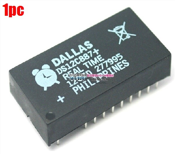 1Pcs DS12C887+DS12C887 Real Time Clock DIP-18 cv