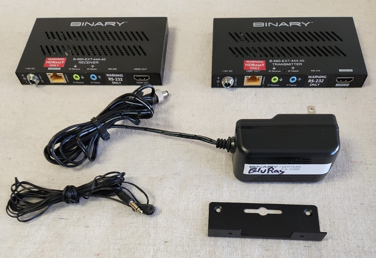 Binary B-660-EXT-444-40  HD Base T, Transmitter & Receiver, used