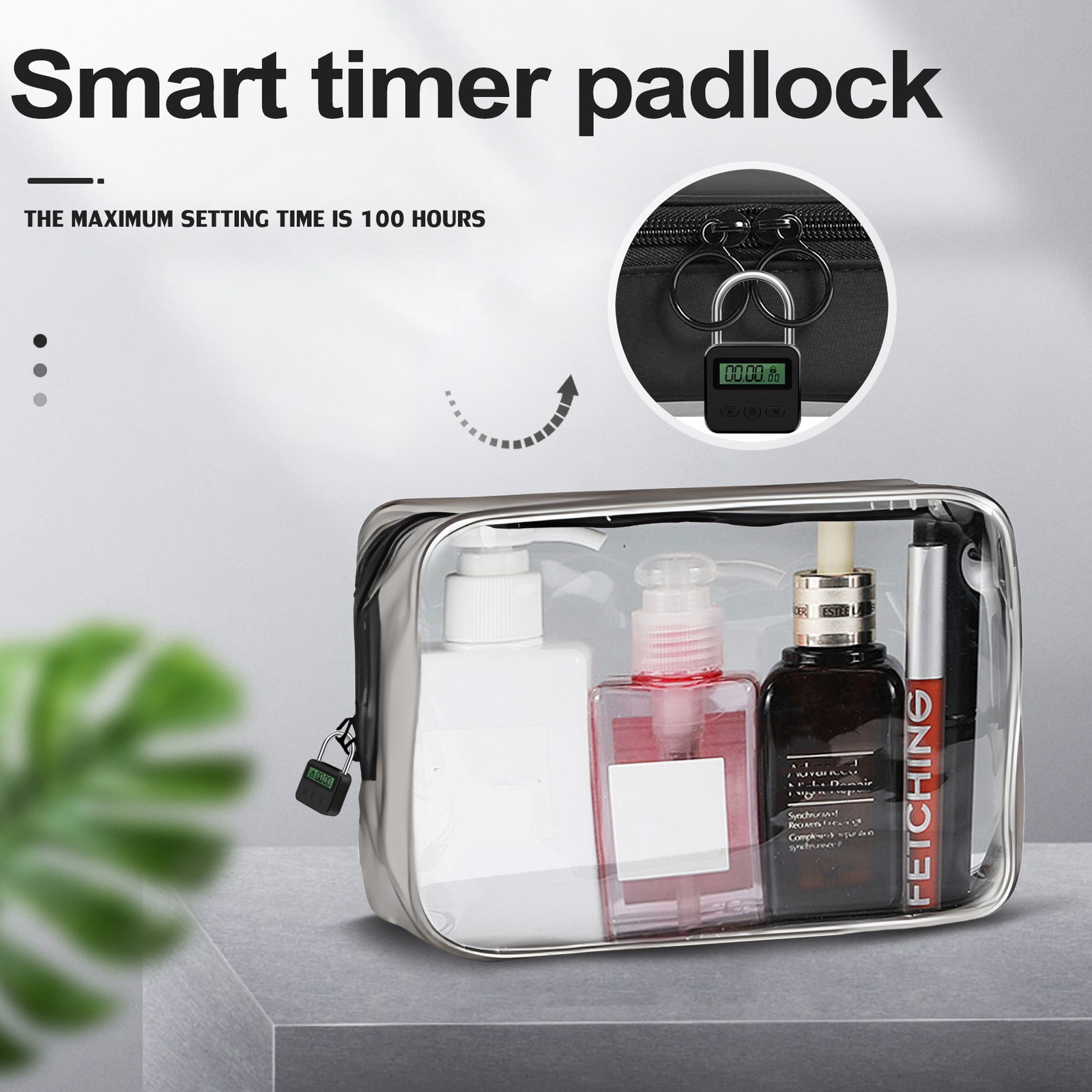 Metal Timer Lock LCD Display Multi-Function Electronic Time 99 Hours Max7349