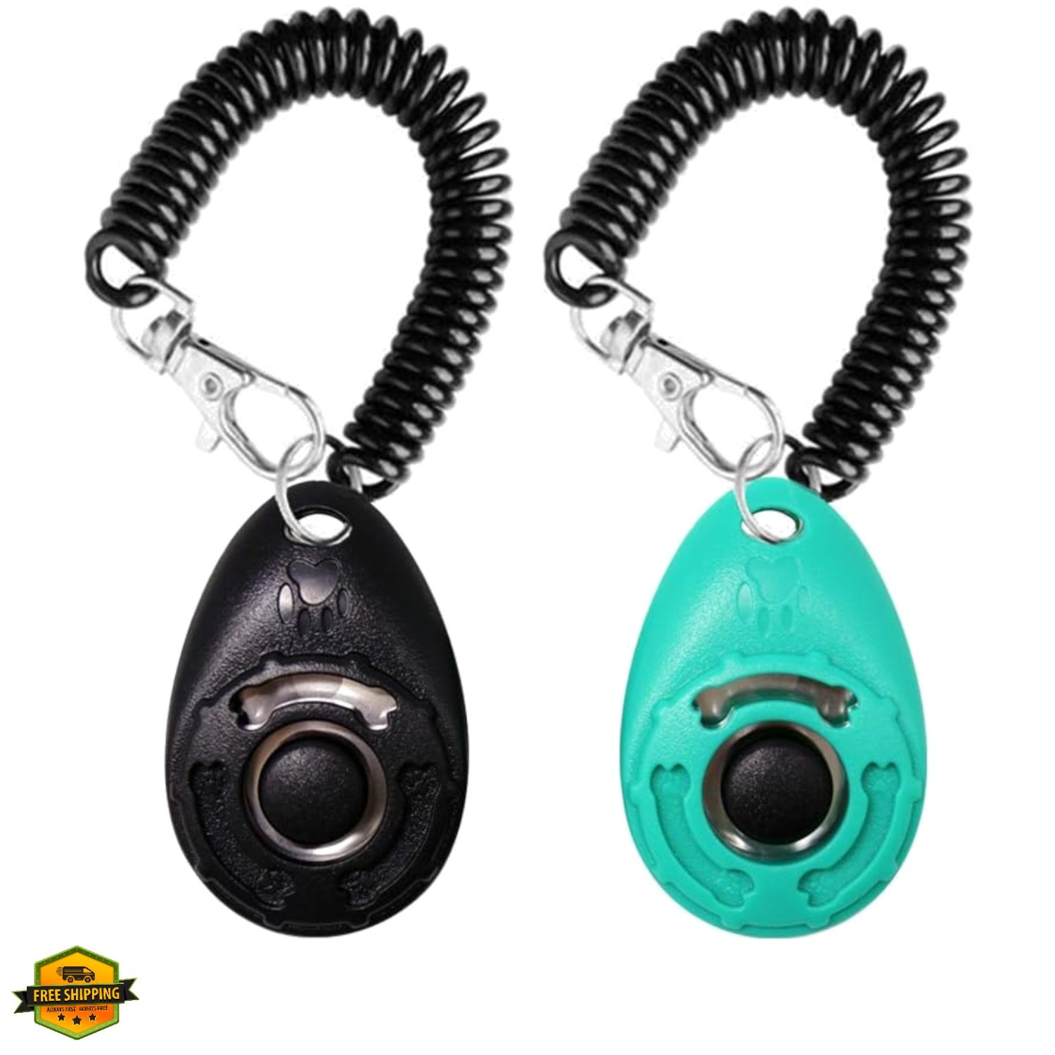 Dog Training Clicker with Wrist Strap Durable Lightweight Easy to Use, Pet Tr...