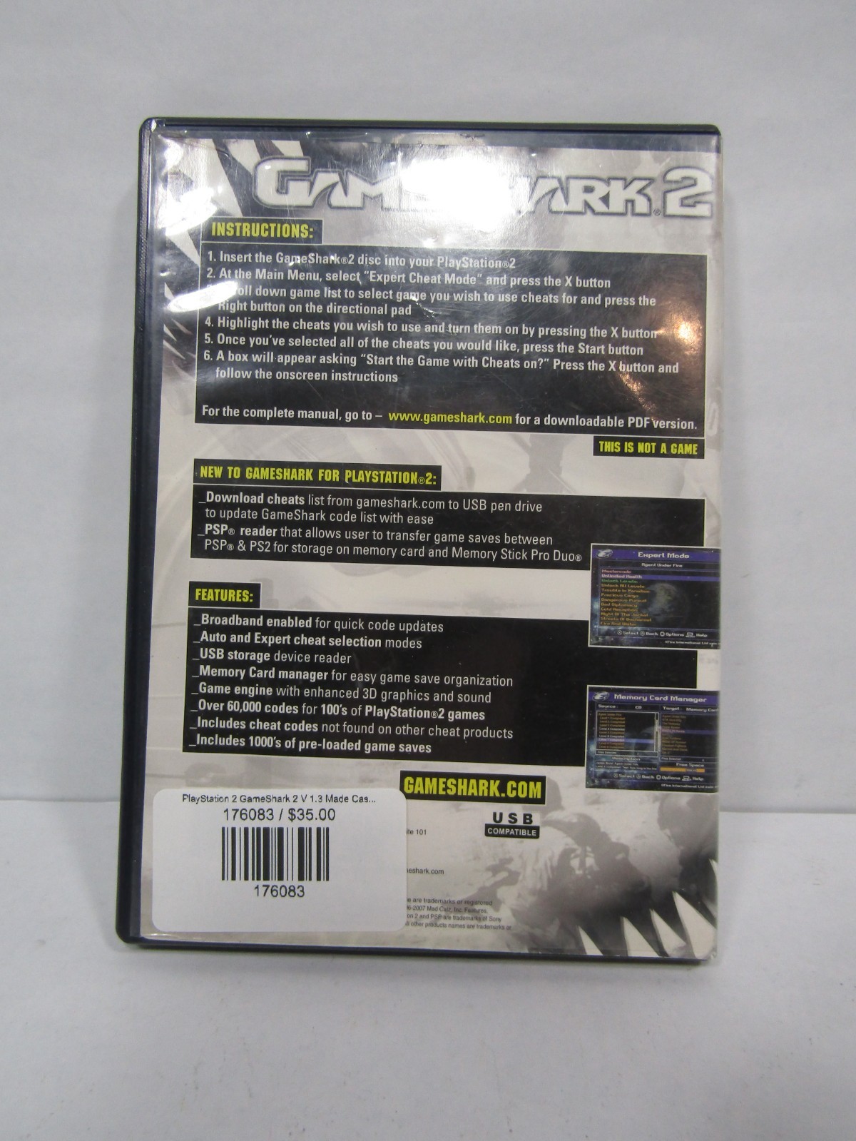 PlayStation 2 GameShark 2 V 1.3 (Disc Only)