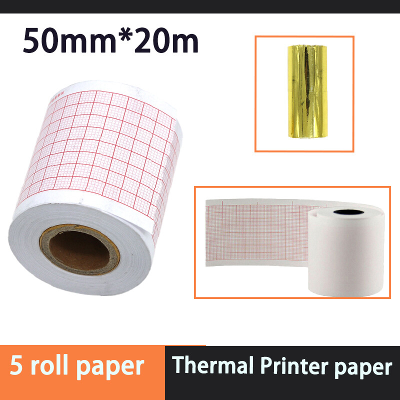 5Rolls Thermal Printer Printing Paper 50mm*20M for ECG EKG CE Patient Monitor