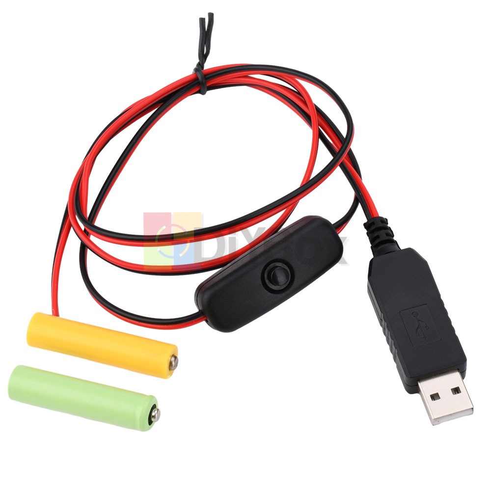 Lot USB 5V to 3/4.5V Battery Eliminator Replacement AA AAA Battery Power Supply