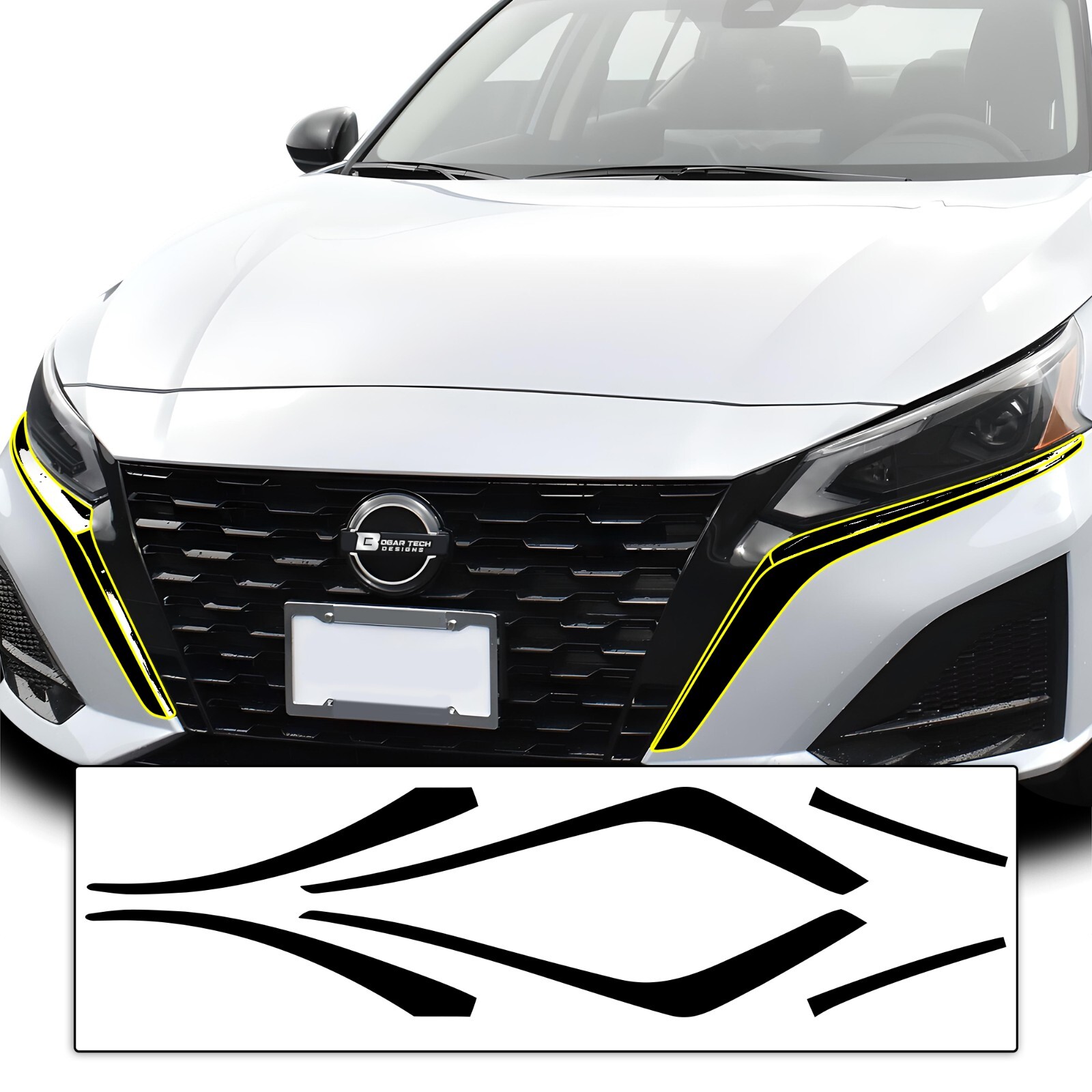 Fits Nissan Altima 2023-2026 Grille Chrome Delete Vinyl Film Decal Blackout