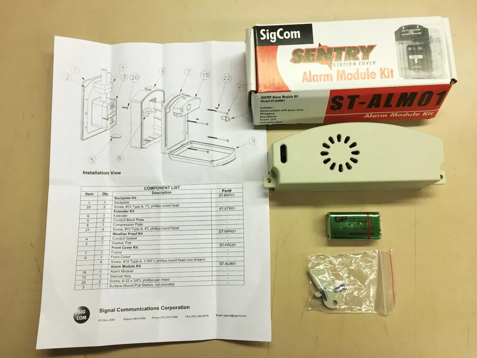 NIB SIGCOM ST-ALM01 ALARM MODULE KIT