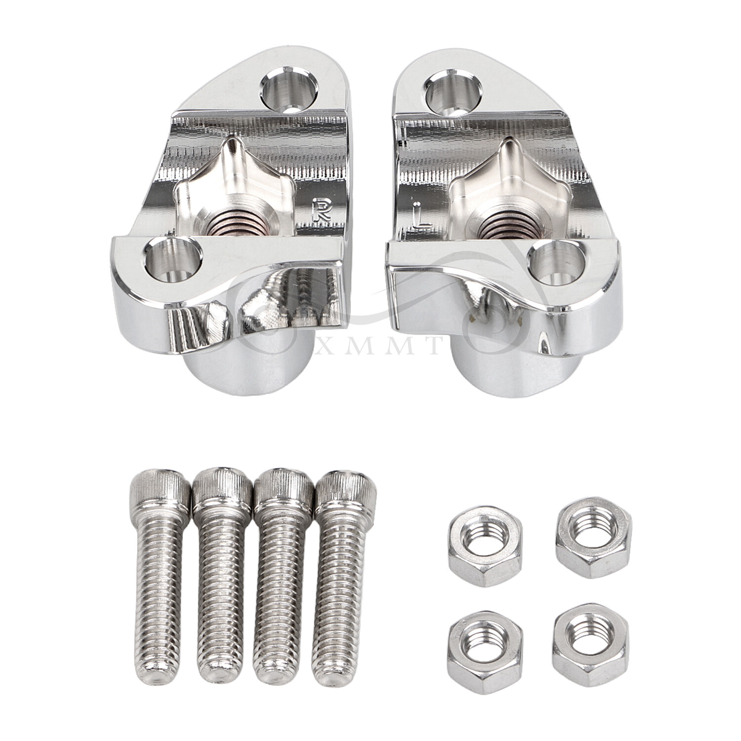 Chrome 2" Handlebar Risers Bottom For Harley Dyna Street bob Softail Sportster