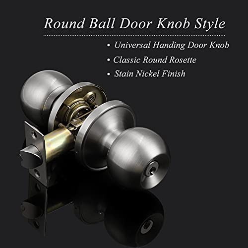 Door Locks Knobs with Same Key 8 Pack Cylindrical Keyed Entry Ball Knob