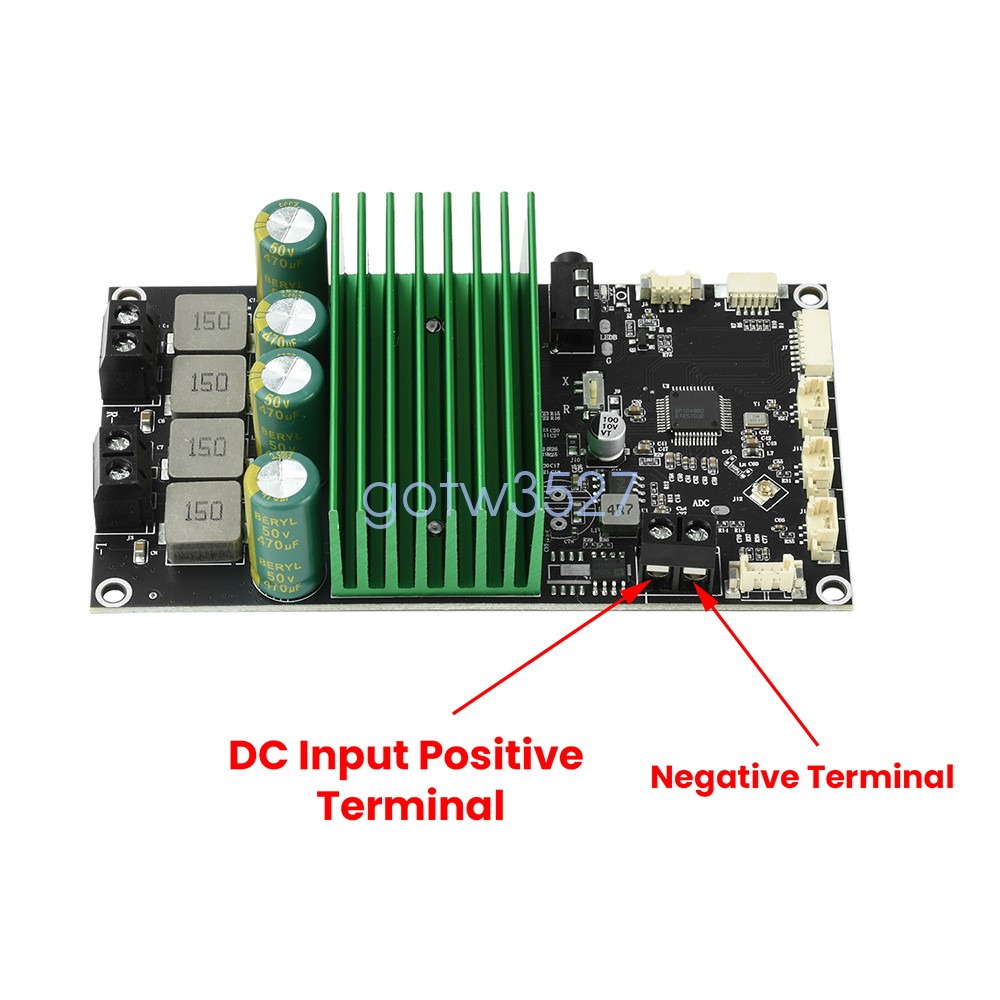 DC 9-32V Bluetooth EQ Bass Boost Audio Amplifier Module Dual-Channel 2x150W App