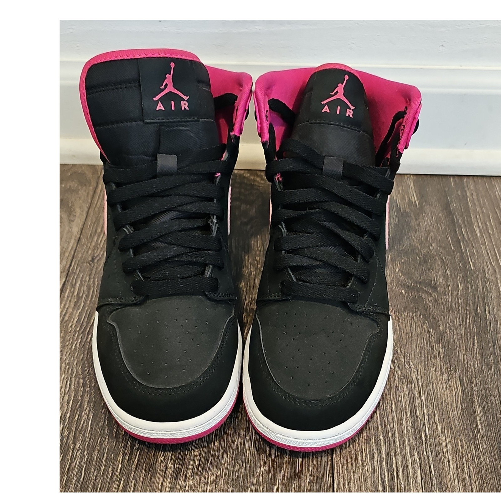 Jordan Air Jordan Black Pink High Top Kids Sneakers 6.5Y 332148-008