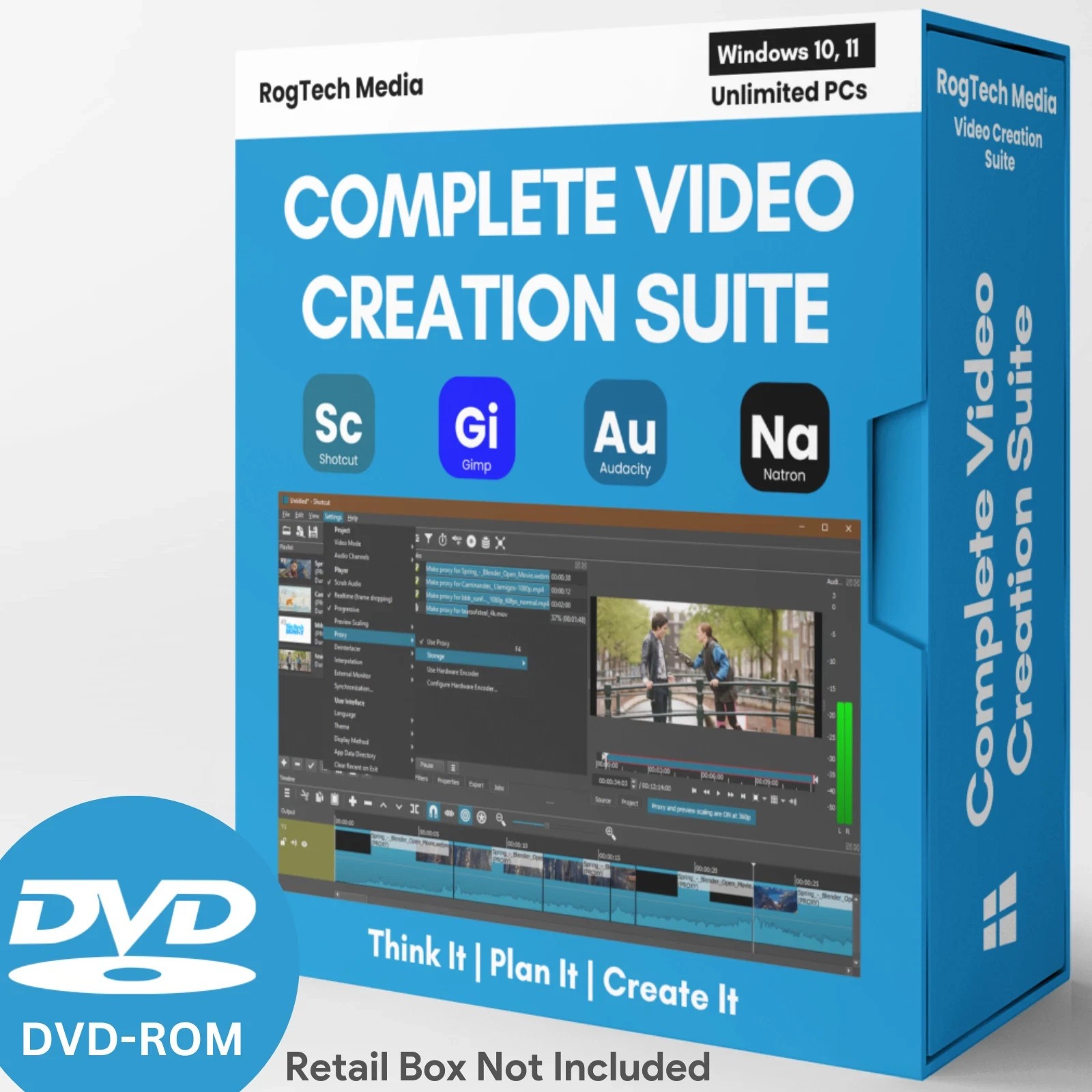Full Online Video Creation Suite. Audio, Video, After Effects, Photo Editing DVD