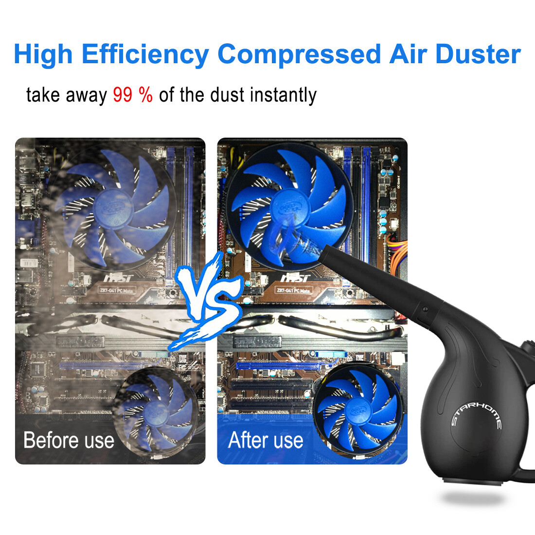 Electric Air Duster Blower 550W IT Dusters For PC, Laptop, Console Cleaning Dust