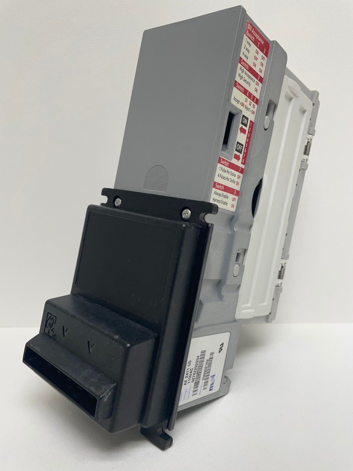 Mars AE 2411 U5, bill acceptor, validator, $1 & $5 *COMPLETELY REBUILT* 117v