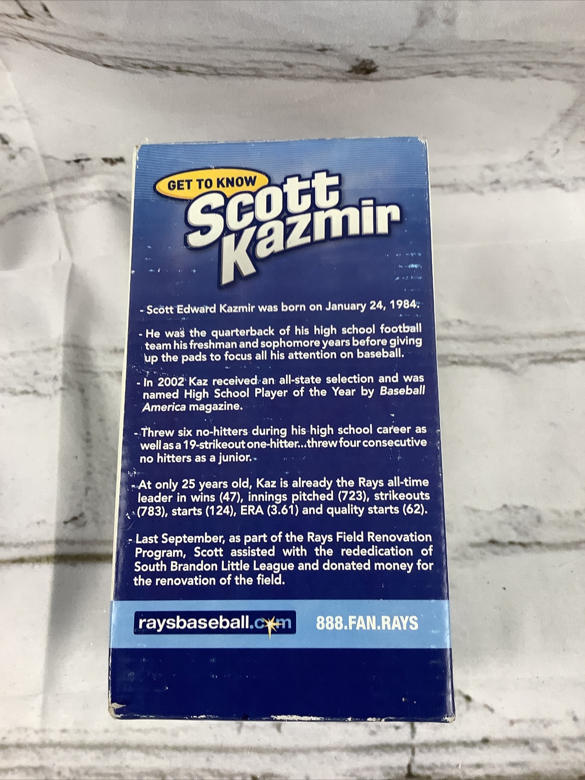 Tampa Bay Rays Bobble head Scott Kazmir