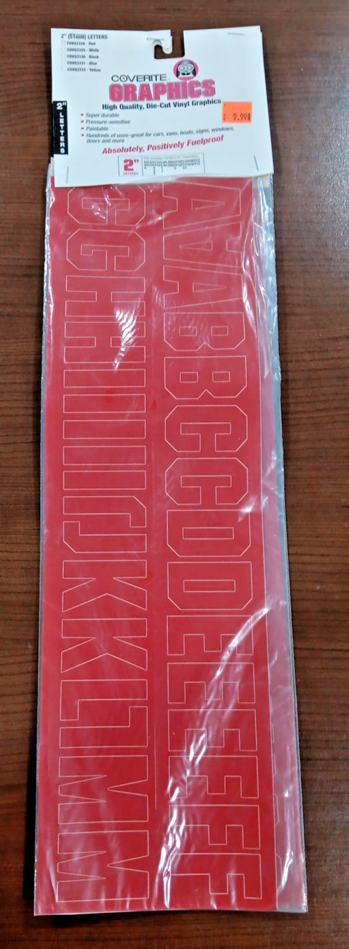 Coverite Graphics - High Quality Die Cut Vinyl Graphics - 2" RED - COVQ3246