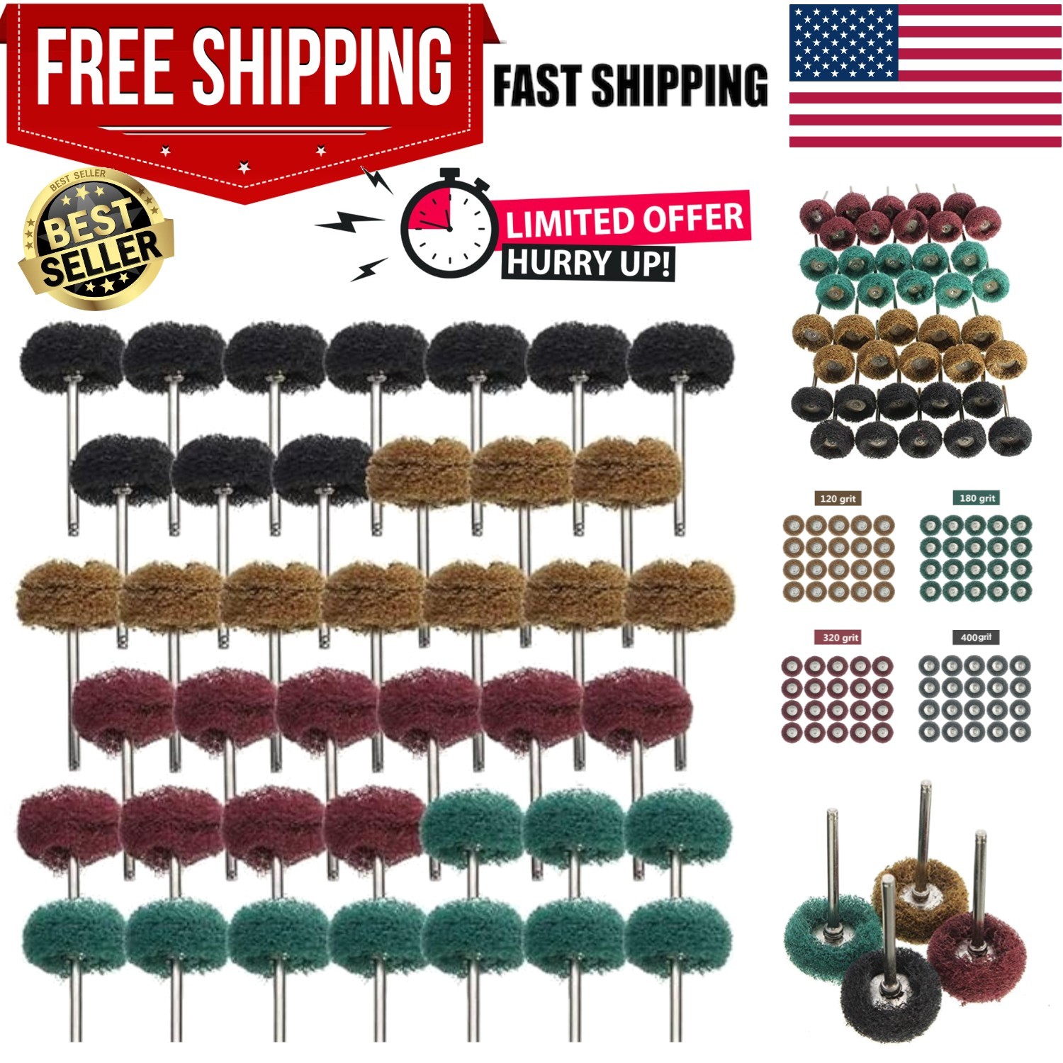 40-Piece Abrasive Wheel Set - Perfect for Detailing Metal & Non-Metal
