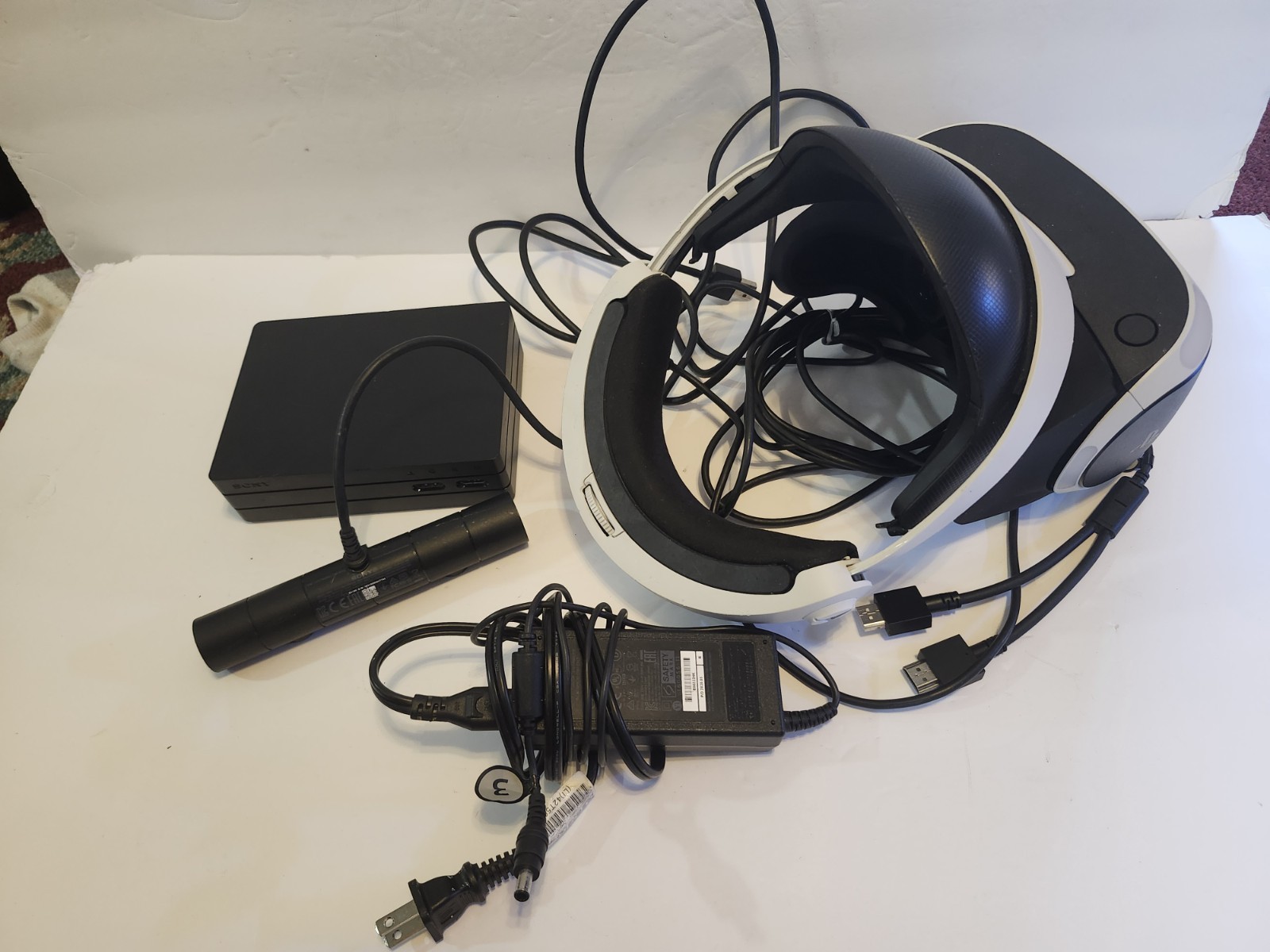 Sony PlayStation VR PSVR Headset Bundle w/ Processor Unit & Camera 120Hz