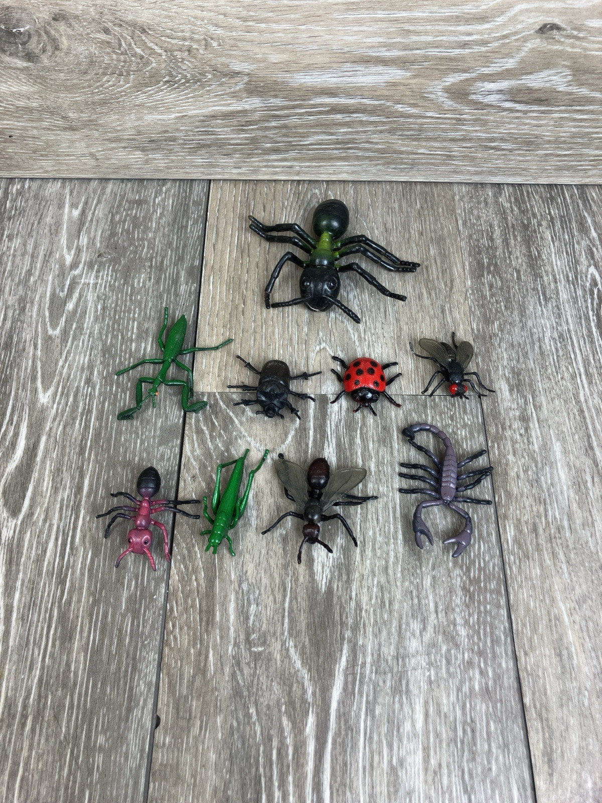 Plastic Insects Bug Toys Vintage 1990’s Ant Ladybug Beetle Grasshopper