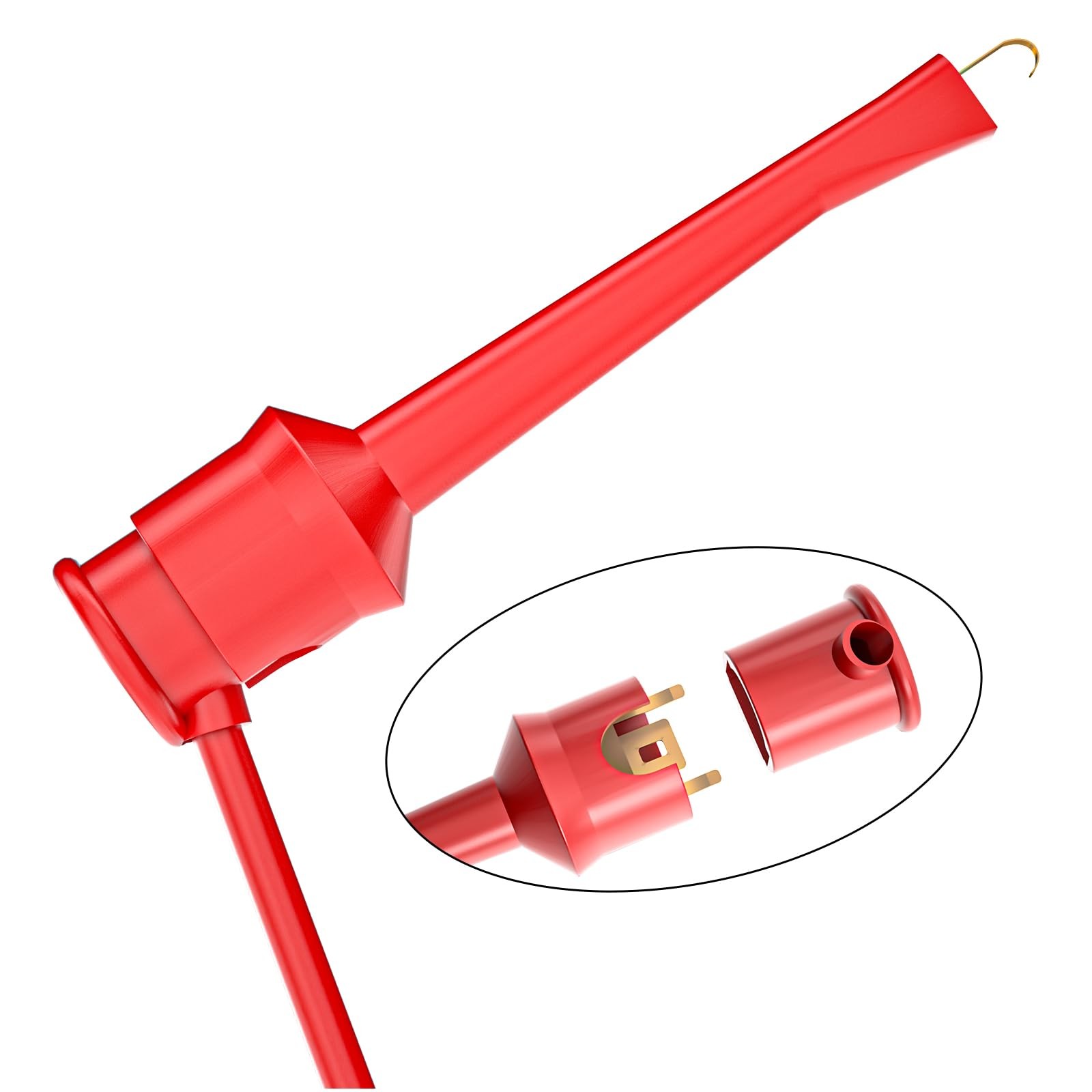 Goupchn Test Hook Clips Silicone Test Leads 5PCS Five Colors