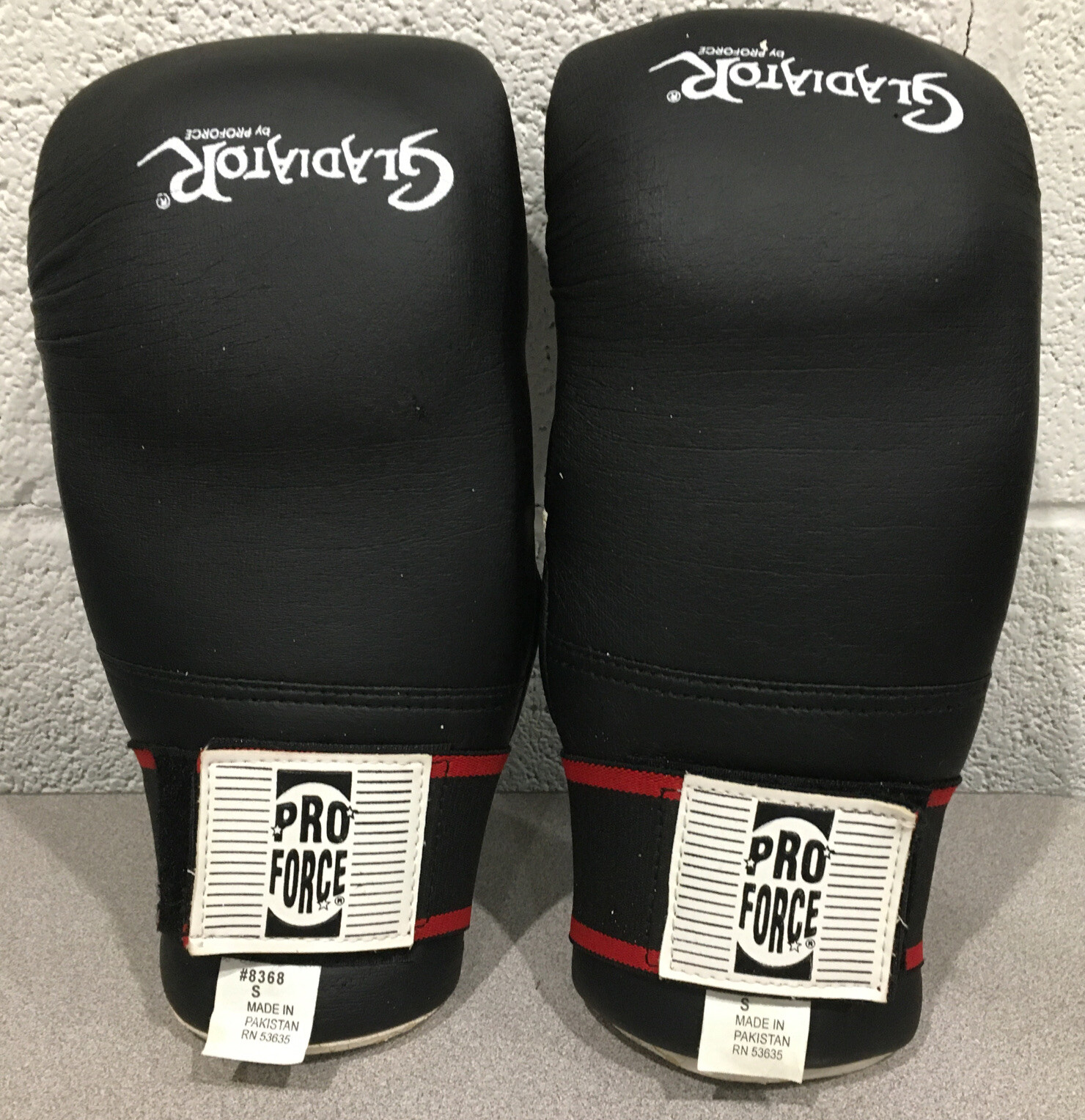 Gladiator by Pro Force Open Hand Black Sparring Gloves for Youth, Small