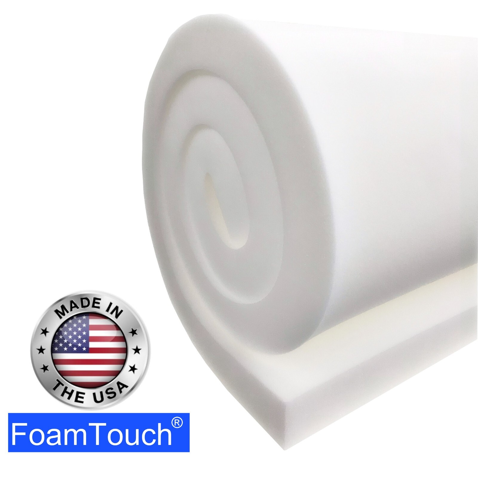 FoamTouch High Density (1"-6")x18"x72" Upholstery Foam Cushion - Free Shipping