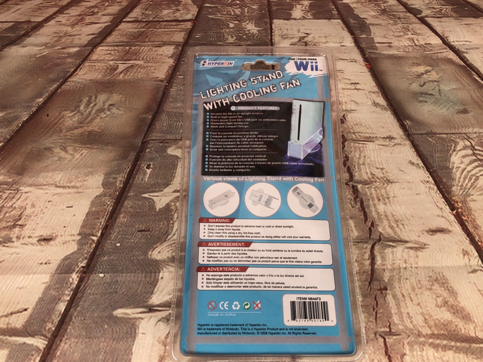 Hyperkin Lighting Stand with Cooling Fan for Wii console NEW