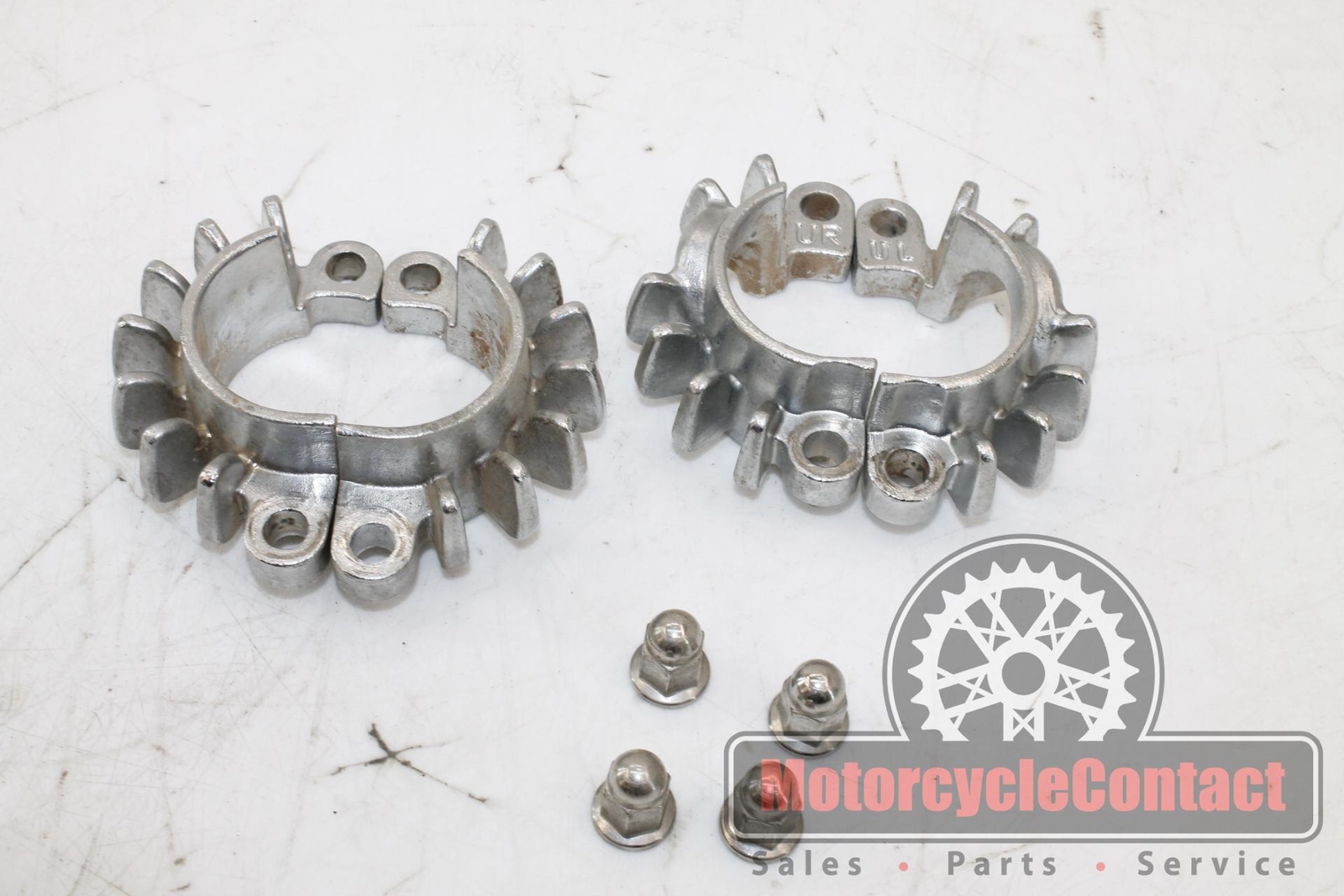 18-20 TRIUMPH BONNEVILLE T120  COLARS HEADER EXHAUST PIPE PIPES MANIFOLD HEADERS