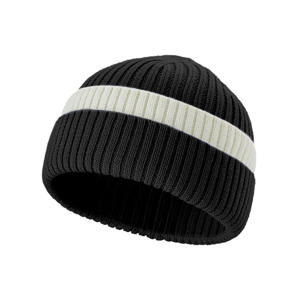 6 Packs Unisex Basic Beanie Hat Winter Warm Thermal Wool Chunky Knit Flap Stripe