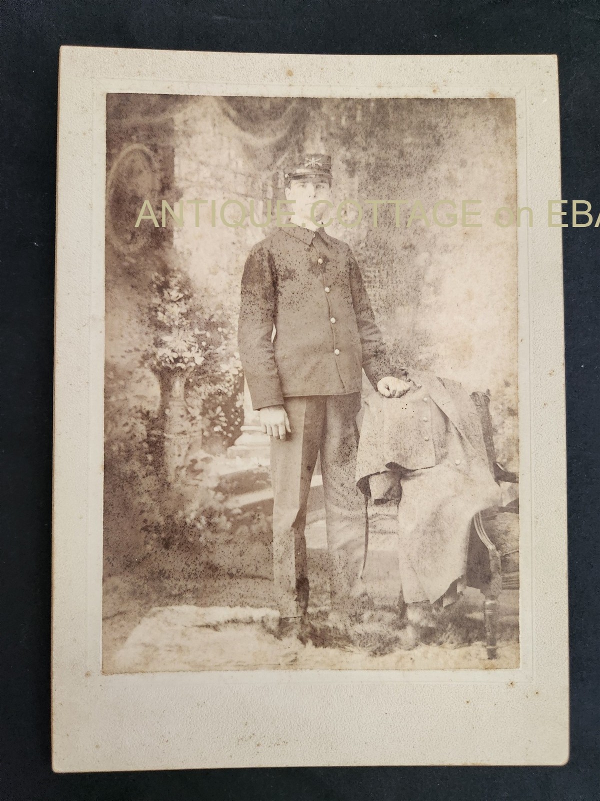 1895 antique ARTHUR WILSON amesbury ma PHOTO MILITIA CADET UNIFORM