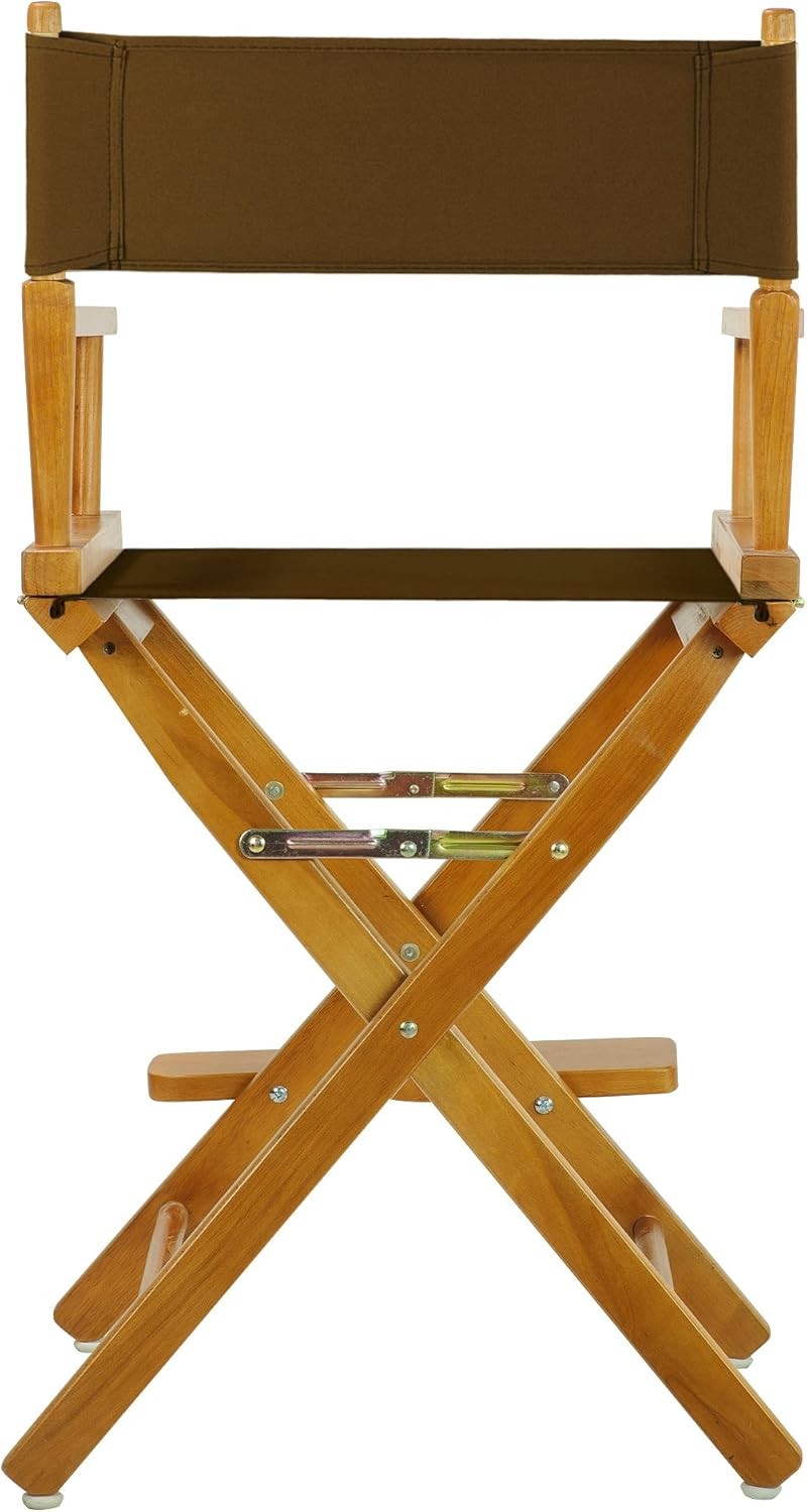 Director Chair 24" Counter Height Chair Honey OakFrame/Brown Canvas Chair