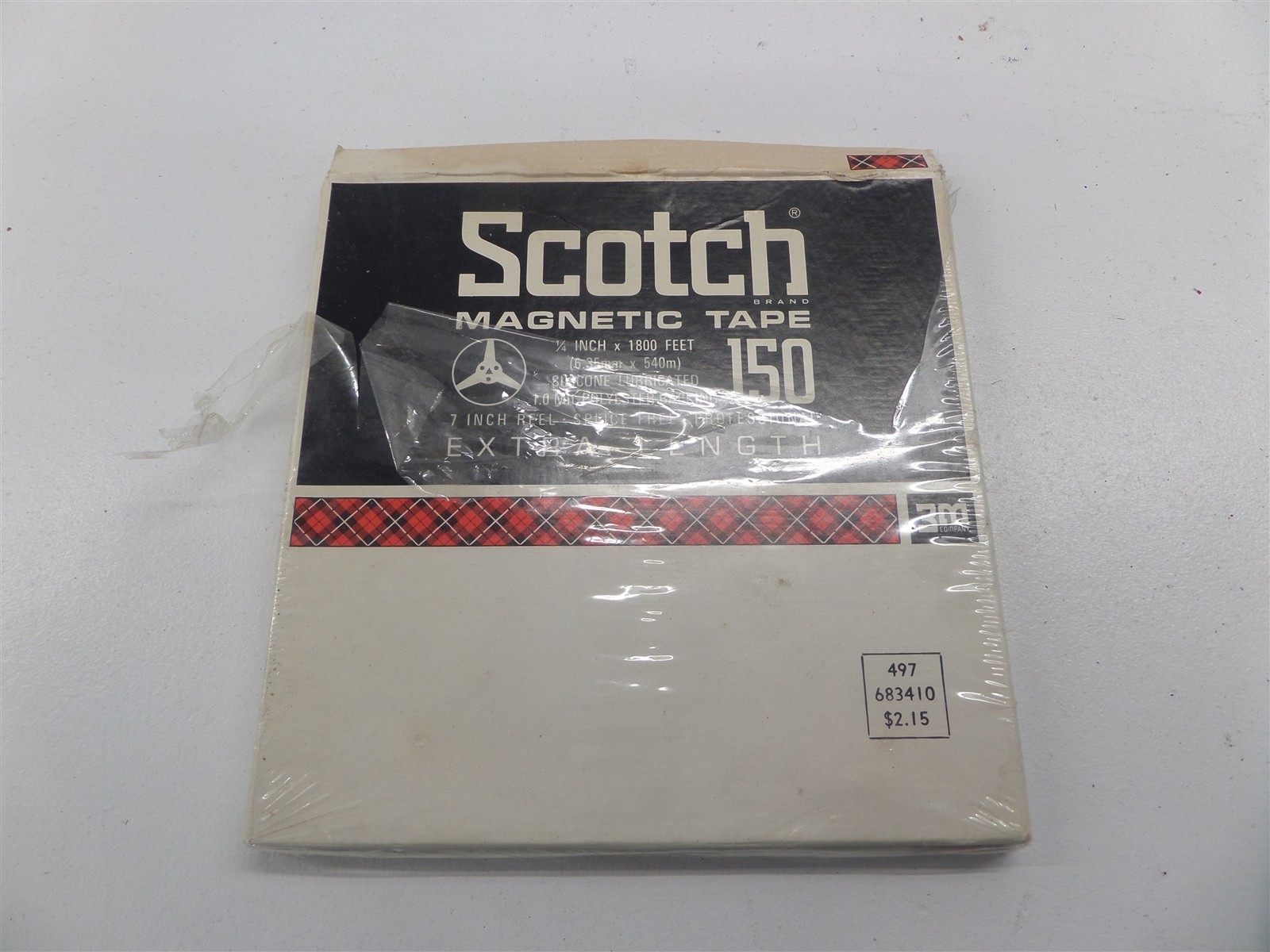 Vintage Scotch 3M Magnetic Tape 150 1/4" x 1800 Feet - Splice Free 7" Reel