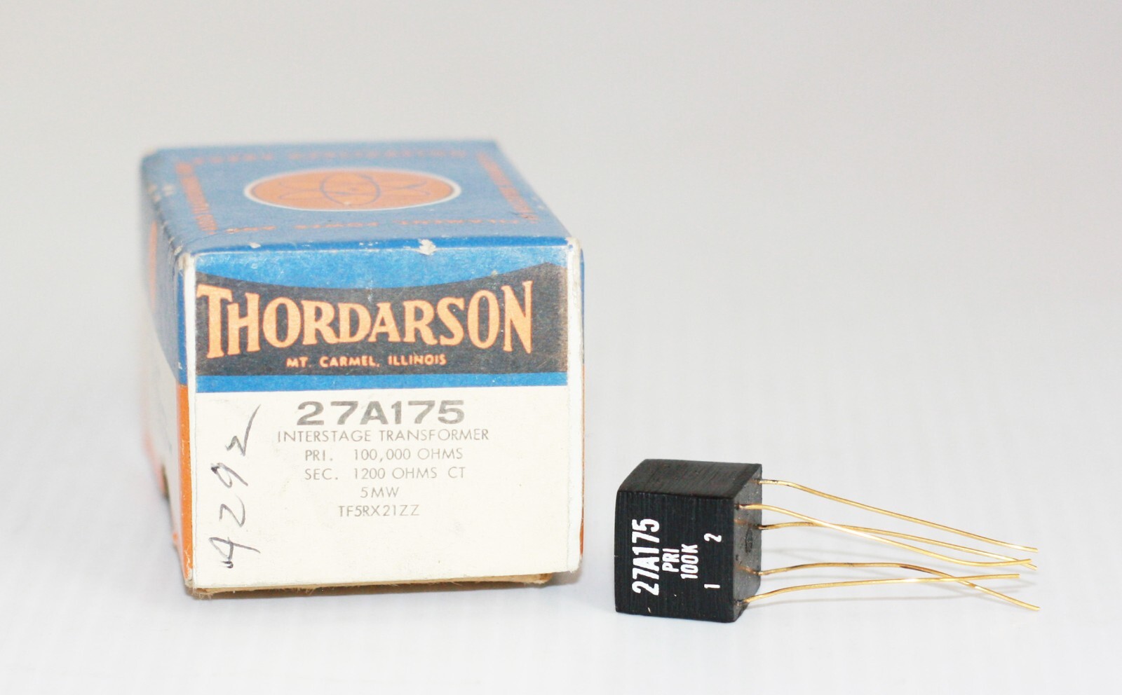 New Old Stock Thordarson 27A175 MIL-T-27A TF5RX21ZZ Interstage Transformer
