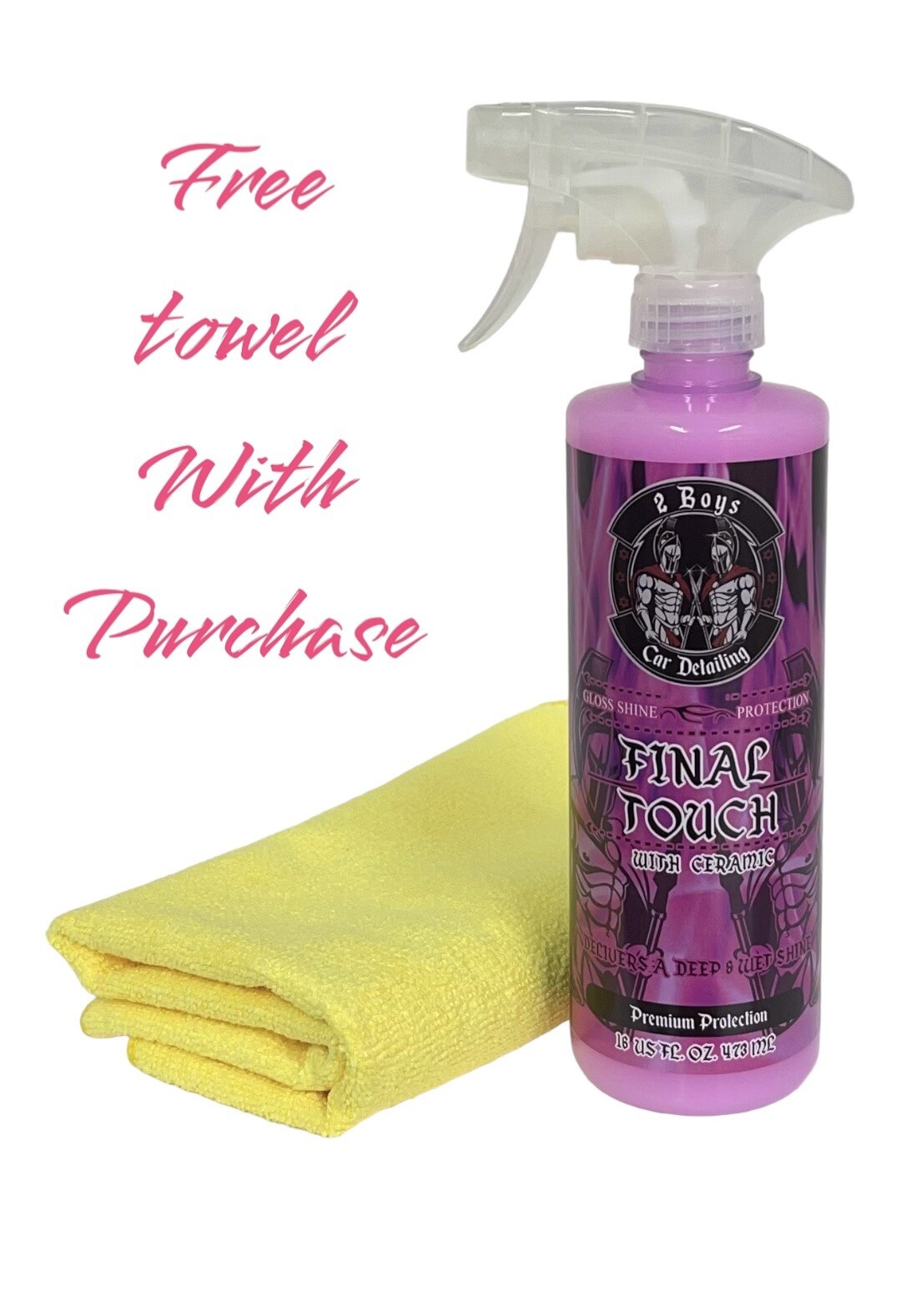 Final Touch With Ceramic, For High Gloss Coating, Quick Detailer Spray  16oz