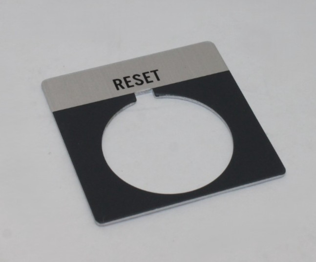 Square "RESET" Legend Plate