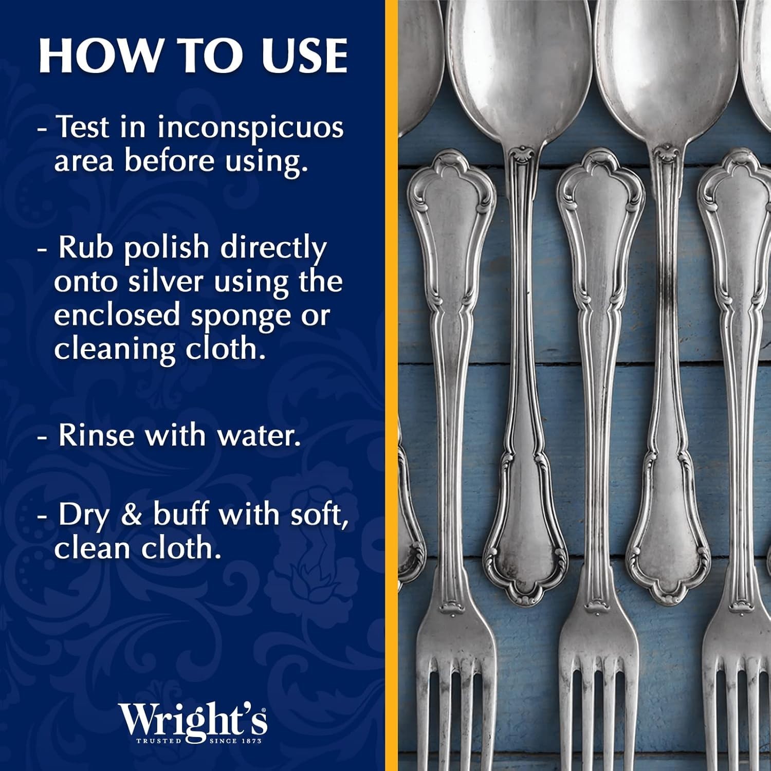 Wright's Silver Cleaner and Polish Cream, 8 Ounce, Gently Clean