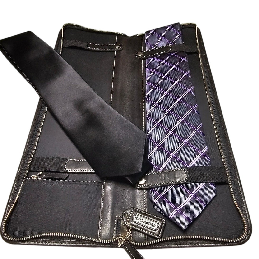 Coach Leather Tie Travel Case