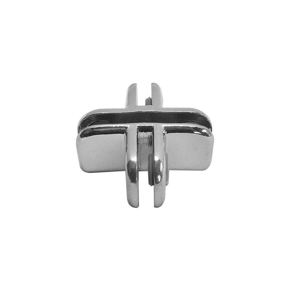 50 Pc Chrome 4 Way Inside Shelf Connector Clip 3/16" Tempered Glass Shelf