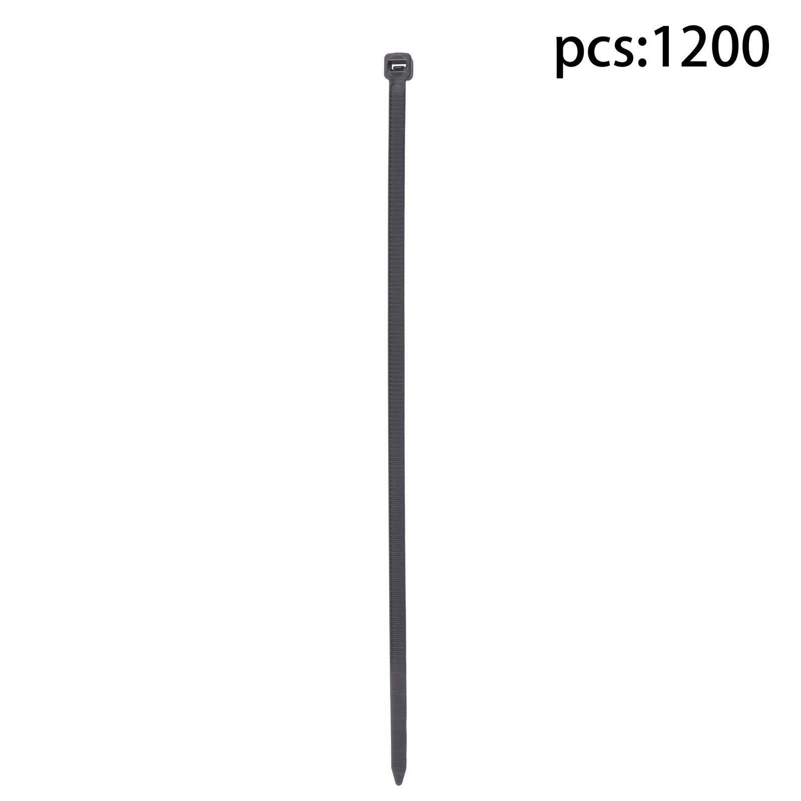8 Inches, 65 lb Tensile Strength, Self-locking Nylon Cable Ties, Black, 1200Pcs