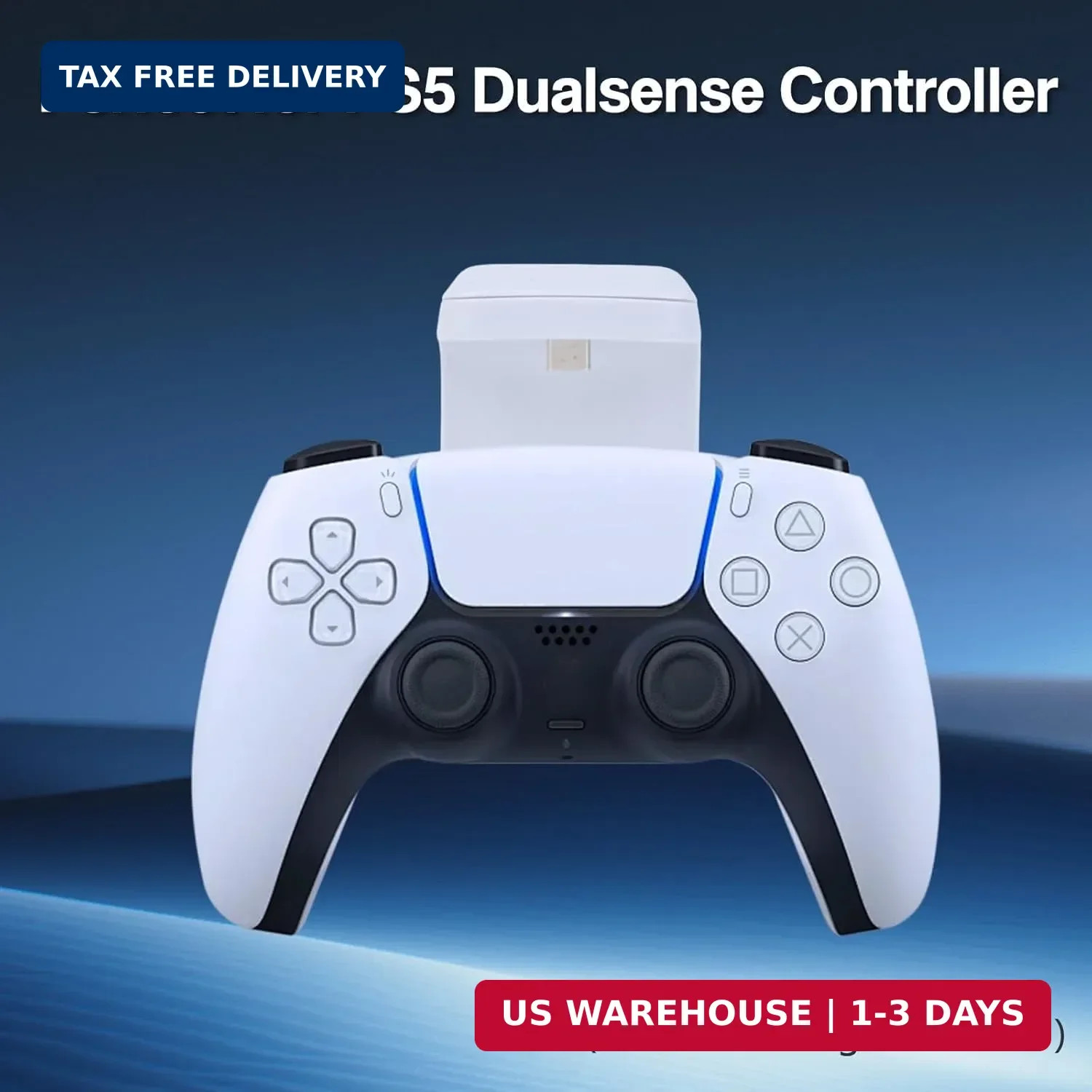 PS5 Controller External Battery Pack, 3000mAh Rechargeable Battery for Sony Play