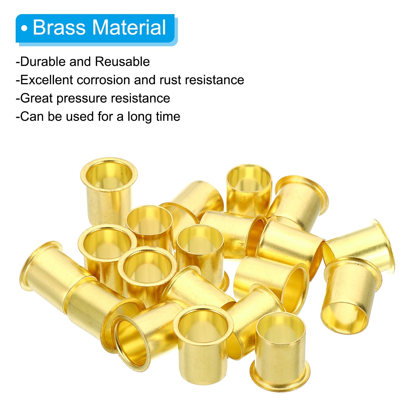 20Pcs 16mm OD x 13mm ID Tube Brass Compression Insert