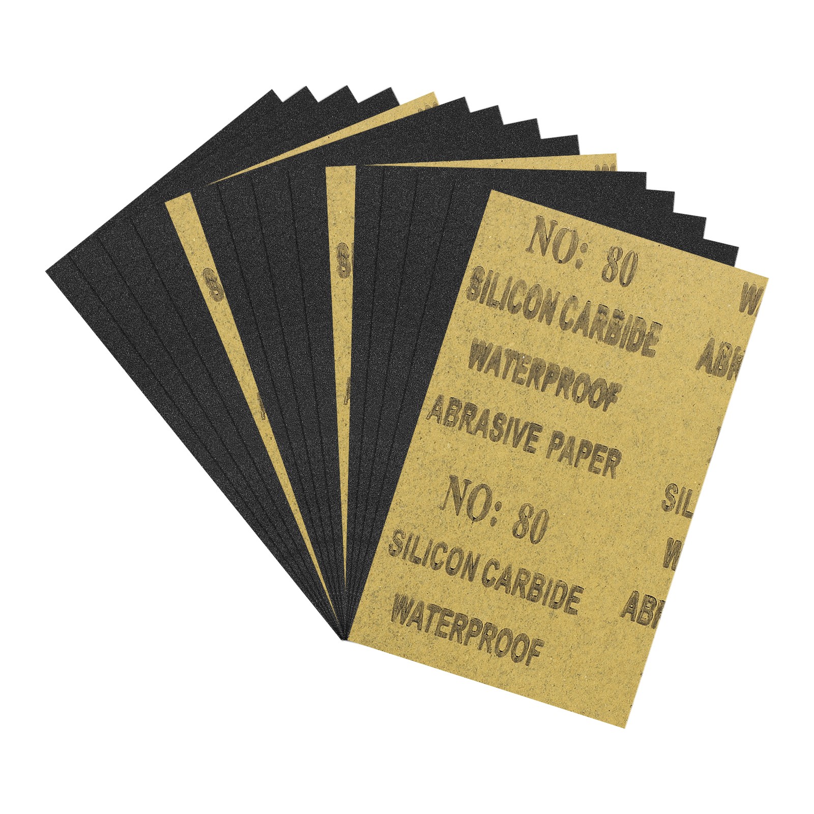 15pcs Sand Papers - [5.5 x 9 Inch x 80 Grits] Sandpaper Sheets
