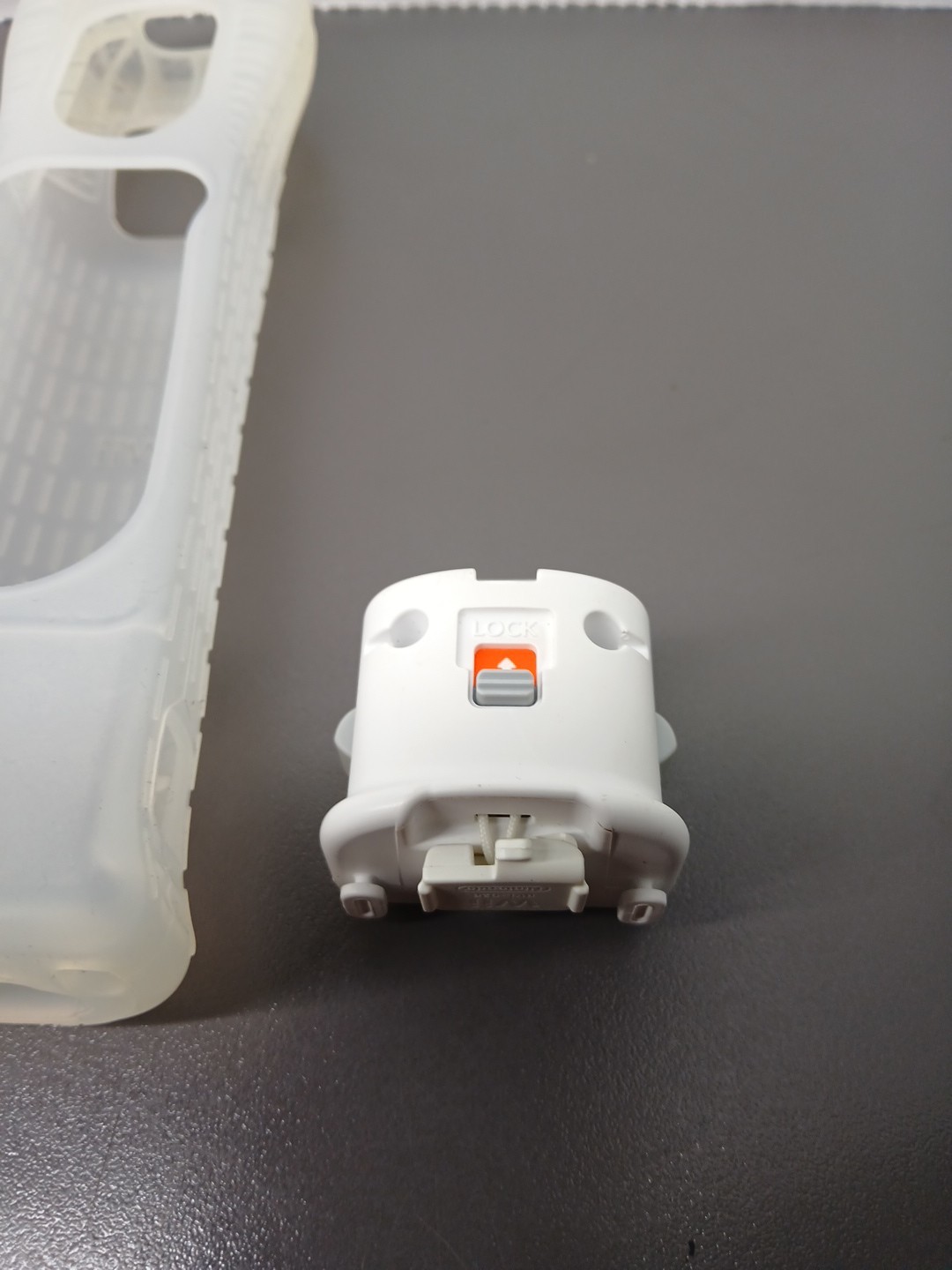 Nintendo Wii OEM Motion Plus Adapter w/ Gel Sleeve Genuine Official Cover White