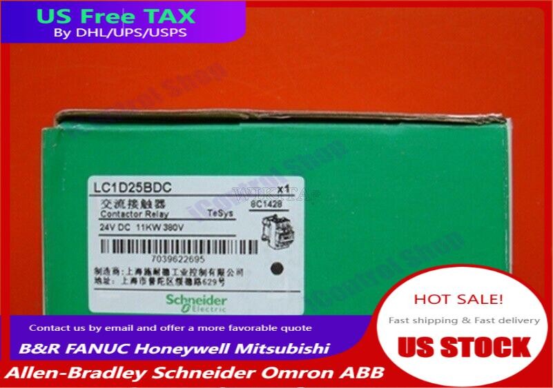 New Schneider LC1-D25BDC LC1D25BDC DC24V Contactor