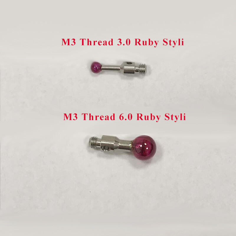 Cmm Touch Probe Stylus M3, 3/6mm Ruby Ball Tip , 10mm L Tungsten Carbide Stem