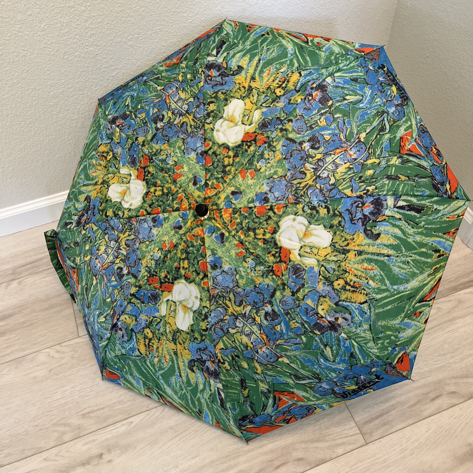 Van Gogh Irises Compact Travel Umbrella