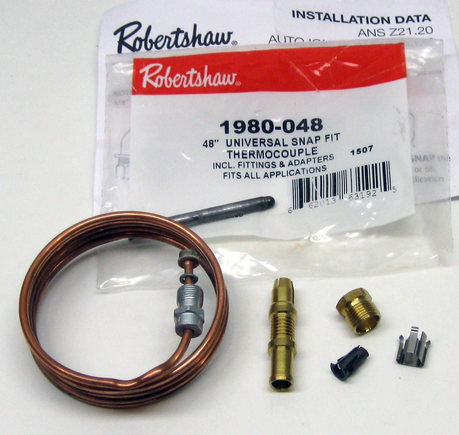 Robertshaw Thermocouple 48" 1980-048 Snap Fit Universal (51-1457)