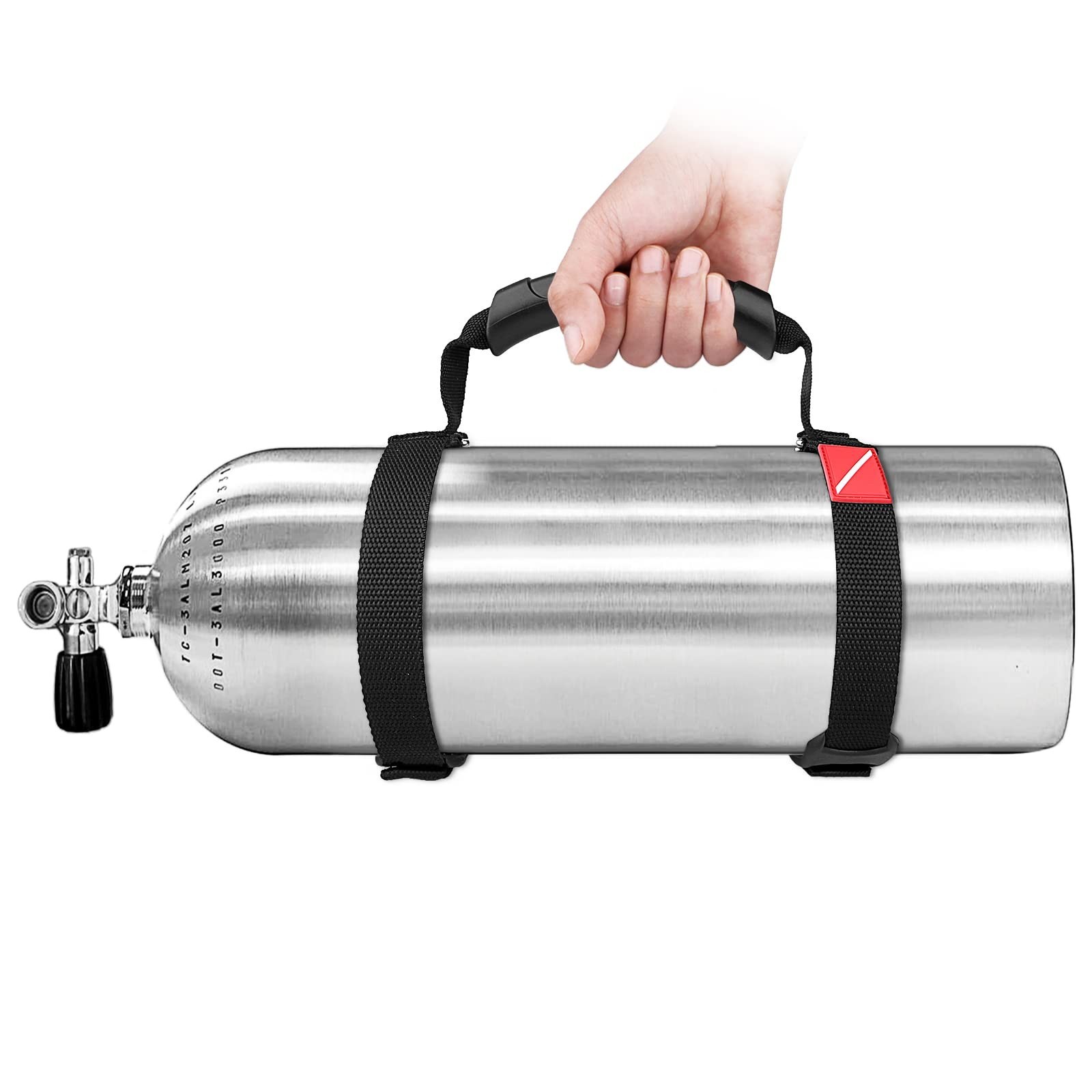 Diving Tank Carrier, Scuba Tank Holder with Heavy-Duty Webbing | 316 Stainles...